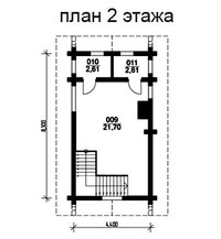 План 1 этажа дома из лафета